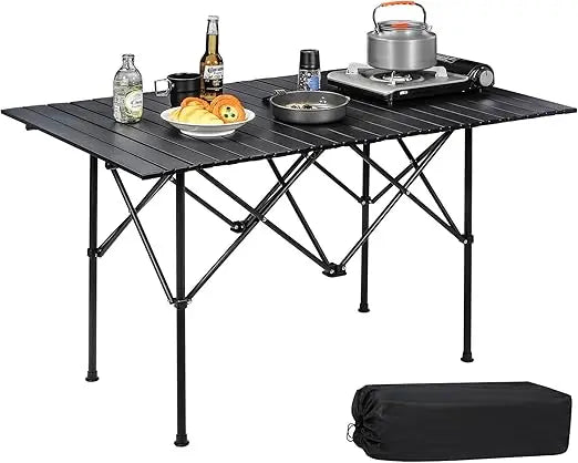 Roll Up Camping Table Foldable Lightweight Portable Outdoor Camp Table