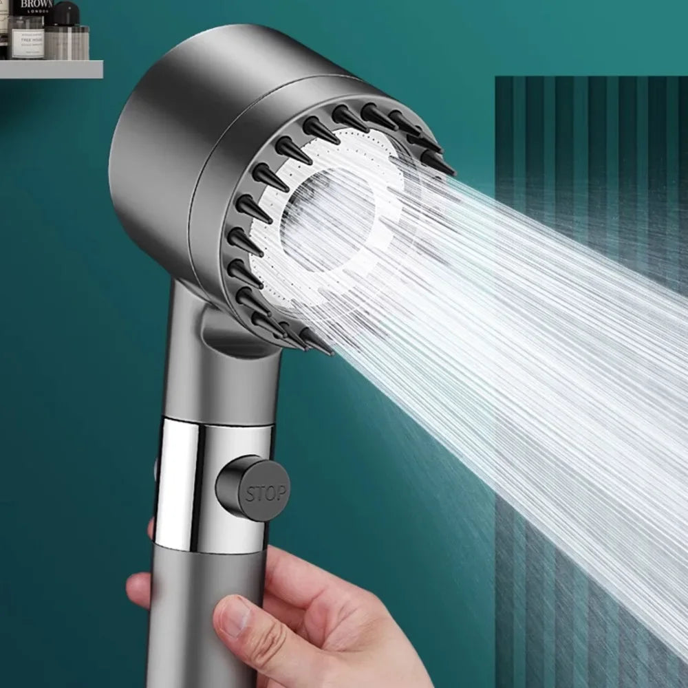 High Pressure Filter Shower Head With 3 Mode Adjustable Spray