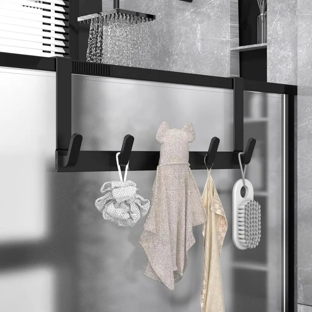 Over-The-Door Movable Towel Rack and Bath Organizer Heavy Duty