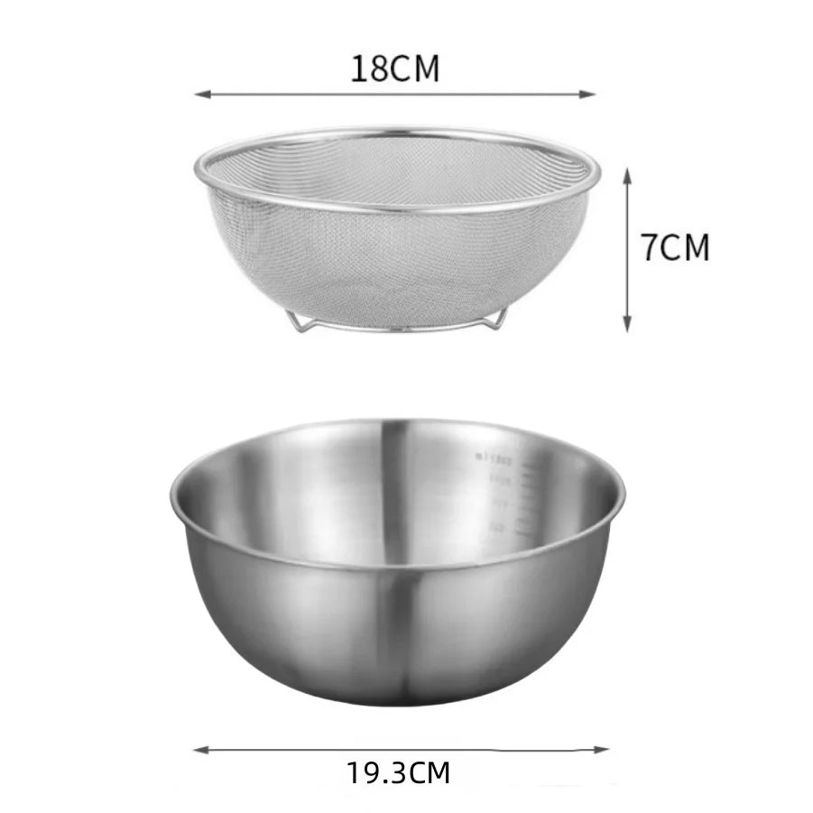 Stainless Steel Mixing Bowl With Scale