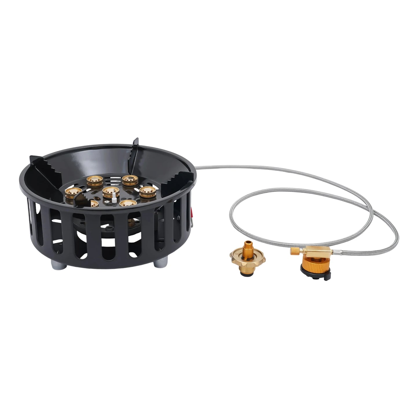 Portable Camping Stove 72000BTU Windproof Gas Burner With 3 Adapters