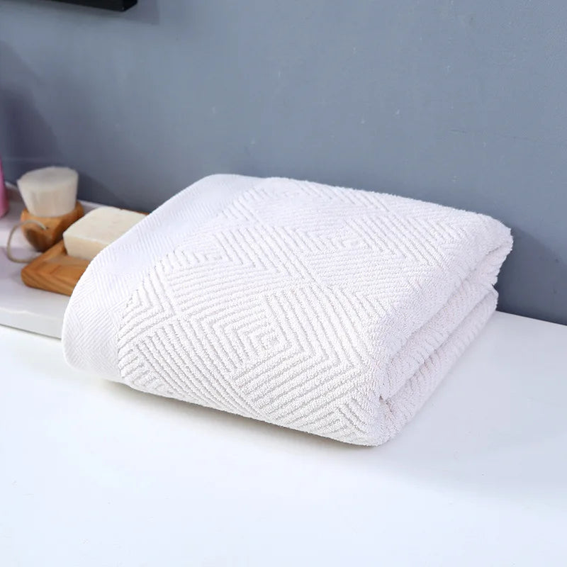 High Quality Pure Cotton Thick Bath Towel for Adult Family Bathroom Face Towel Solid Color Soft Absorbent Washcloth Household