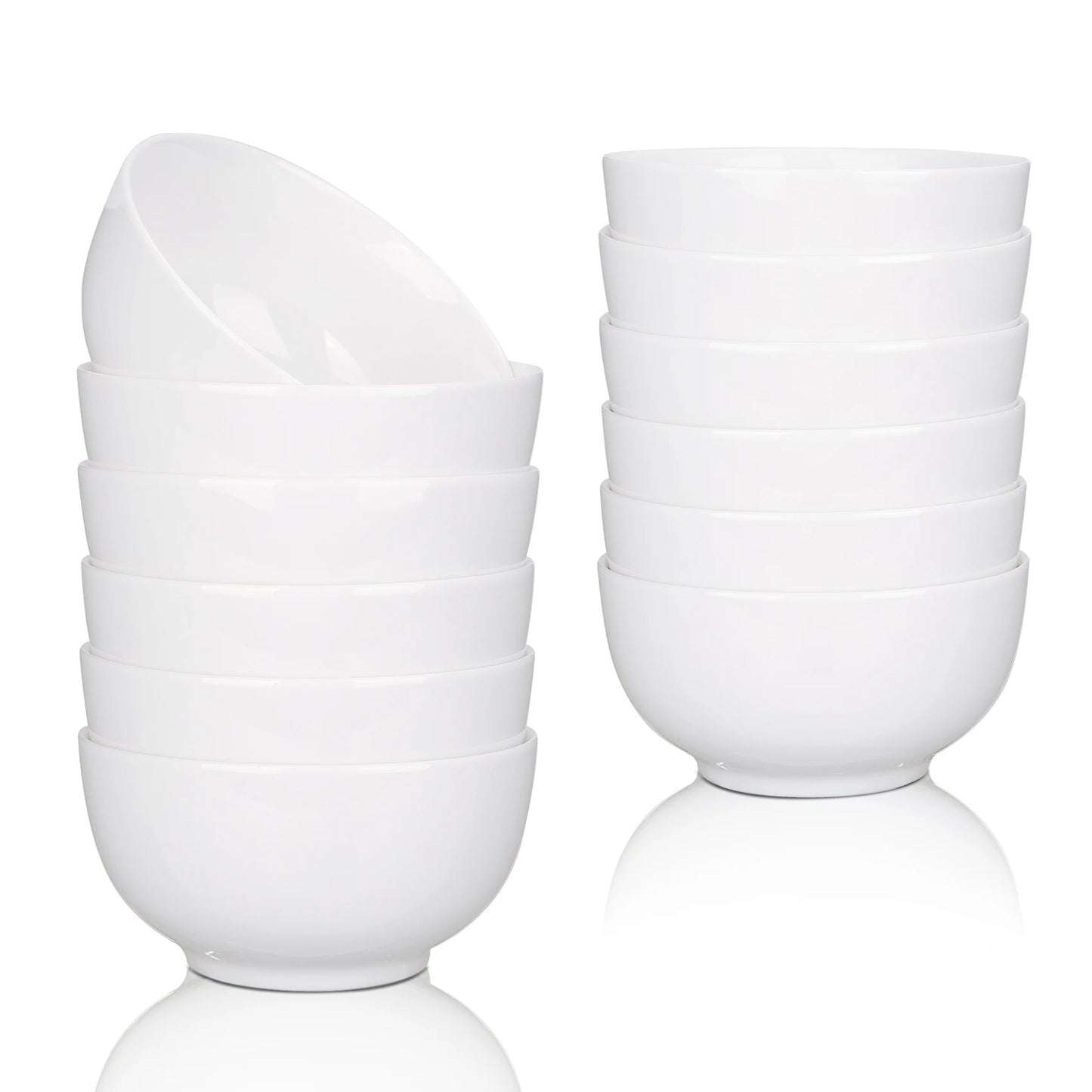 Porcelain Bowls Set 8 Pack Premium Microwave And Dishwasher Safe