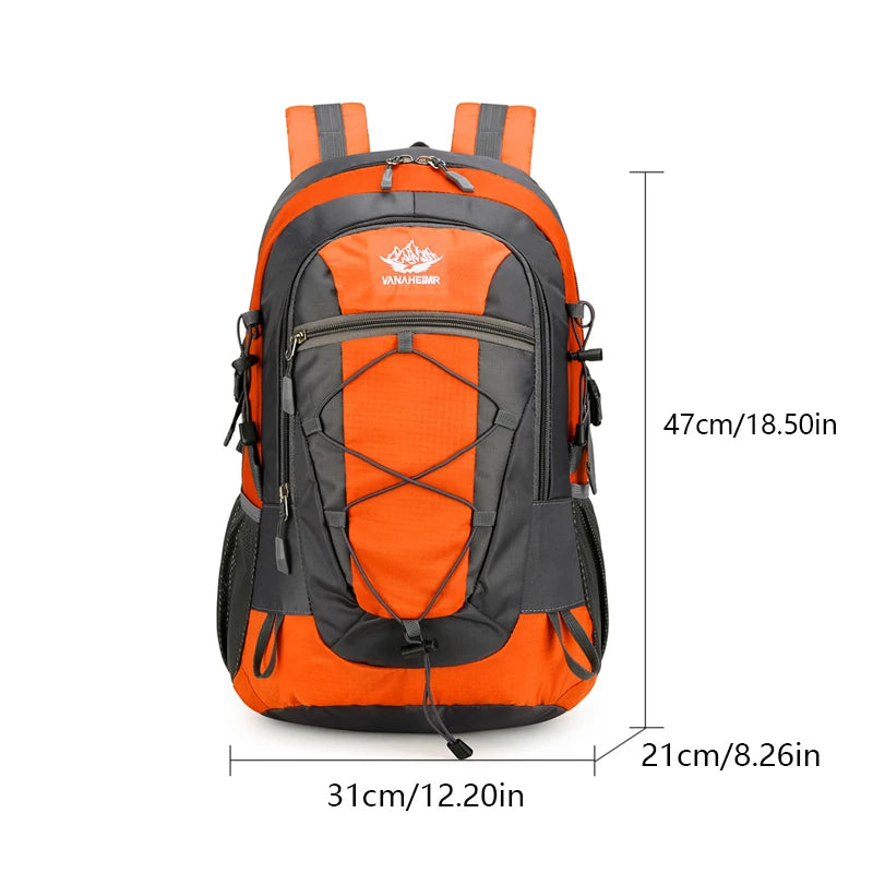 Outdoor Hiking Backpack, Unisex Multi-purpose Bag, Lightweight Travel Hiking Luggage Storage Pack, Compatible with Stabilizing Trekking Poles