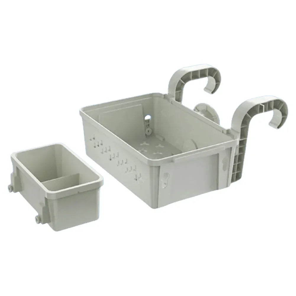 Pool Storage Basket with Cup Holders All-Around Organizer Swimming Pool Hanging Storage Basket Above Ground Pool Accessories