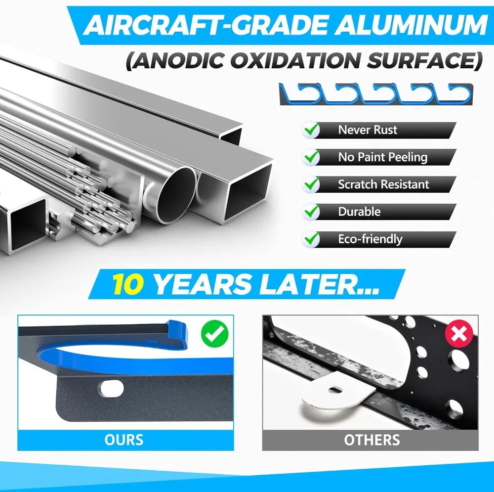 Horizontal Fishing Rod Holder For Garage Wall Ceiling Mount