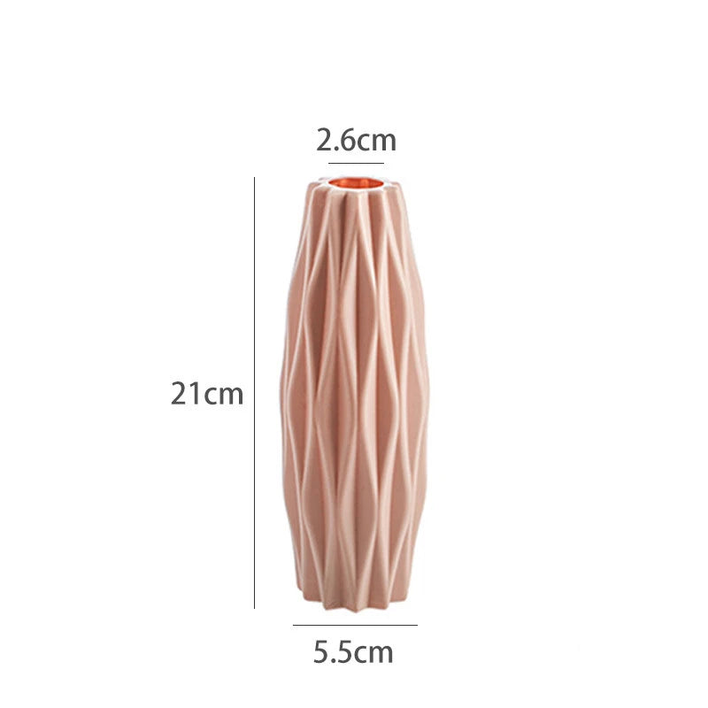 Modern Plastic Vase Pot Nordic Boho Home Decor For Flowers