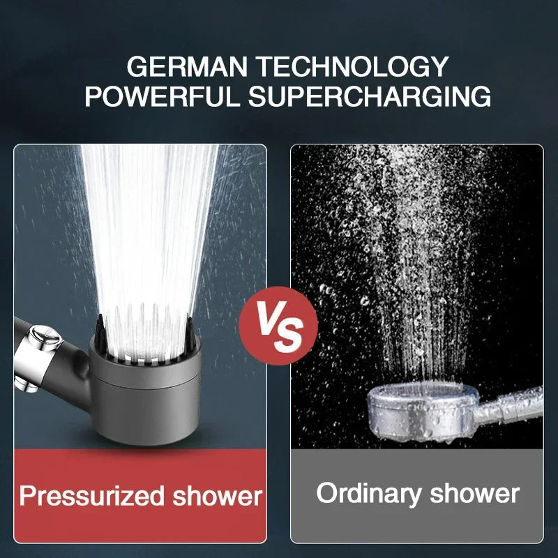 High Pressure Filter Shower Head With 3 Mode Adjustable Spray