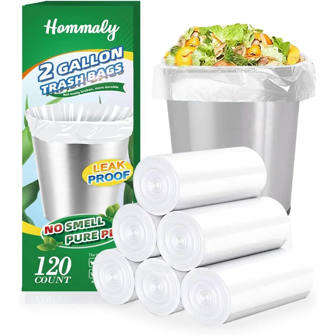 Small Clear Trash Bags Unscented Plastic for Home and Office