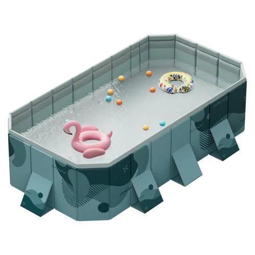 Foldable Rectangular Pool With Easy Setup For Outdoor Use