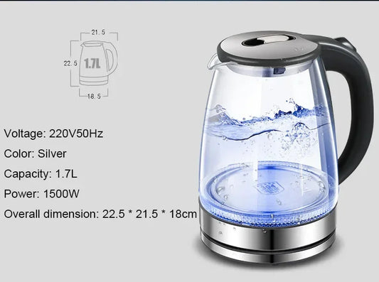 BZEQ Electric Glass Kettle Borosilicate Fast Boil Heater
