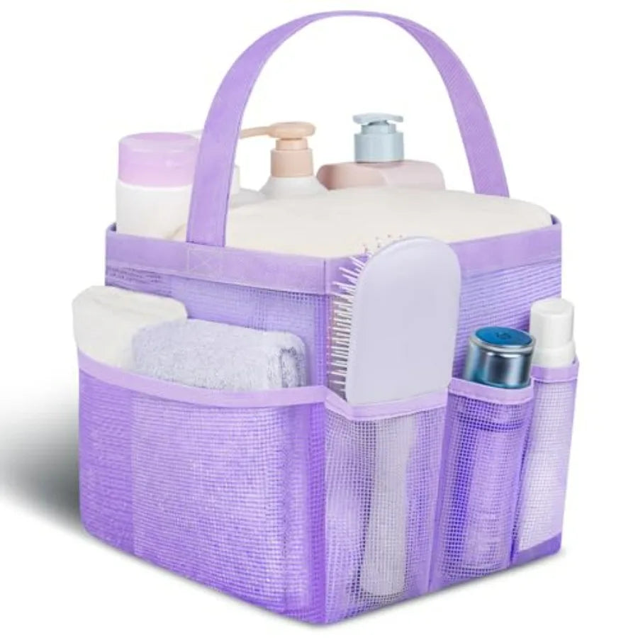 Mesh Shower Caddy Portable Dorm Organizer With 9 Pockets