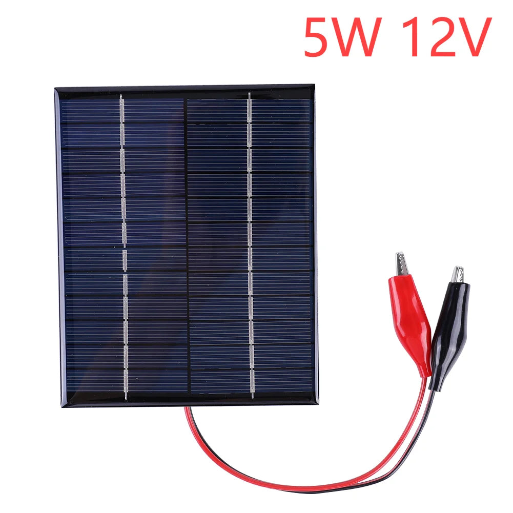 APWIKOGER Solar Panel 3W 5V Portable Charger Outdoor Use