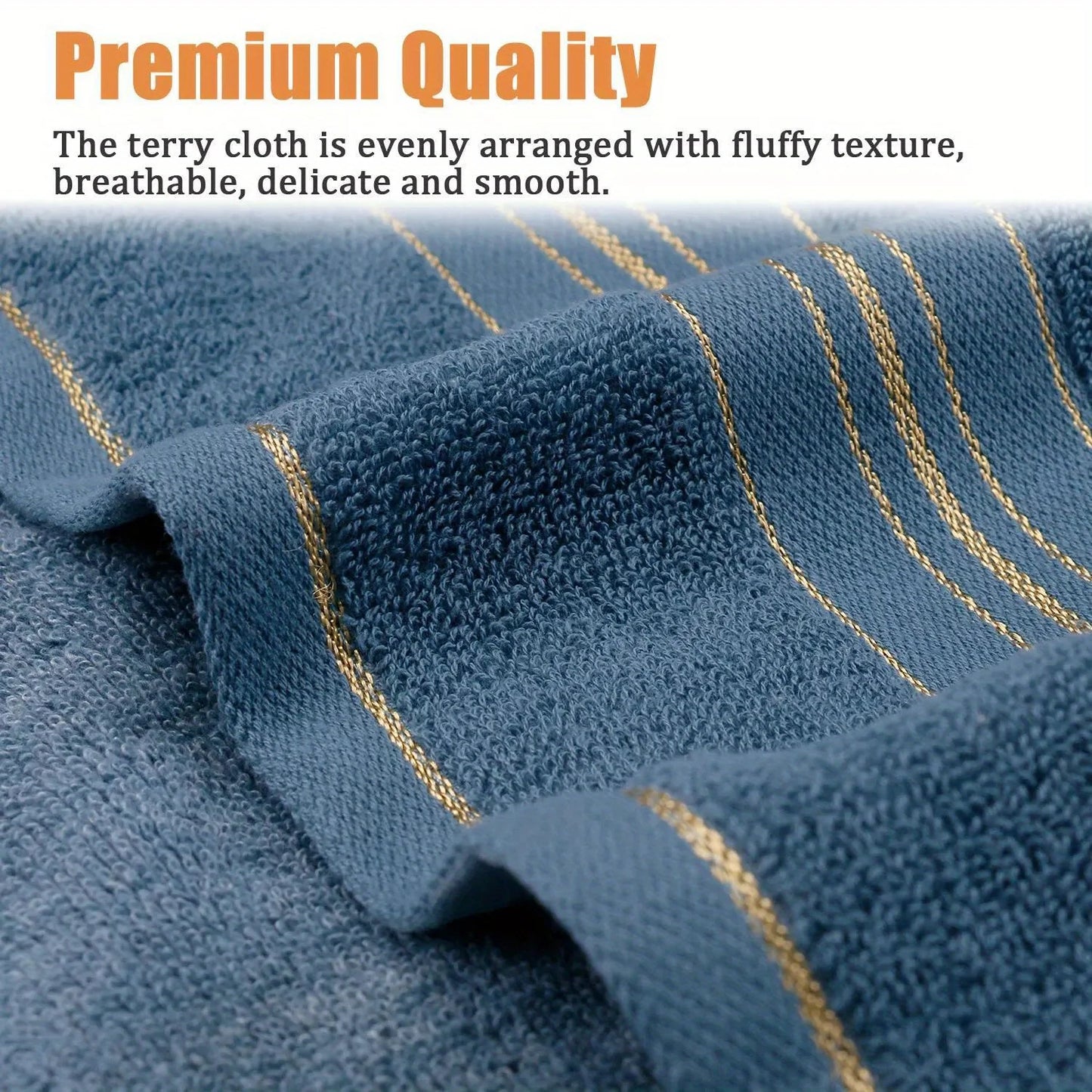 Pure Cotton Bath Towel Soft Absorbent Quick Dry Bathroom Towel