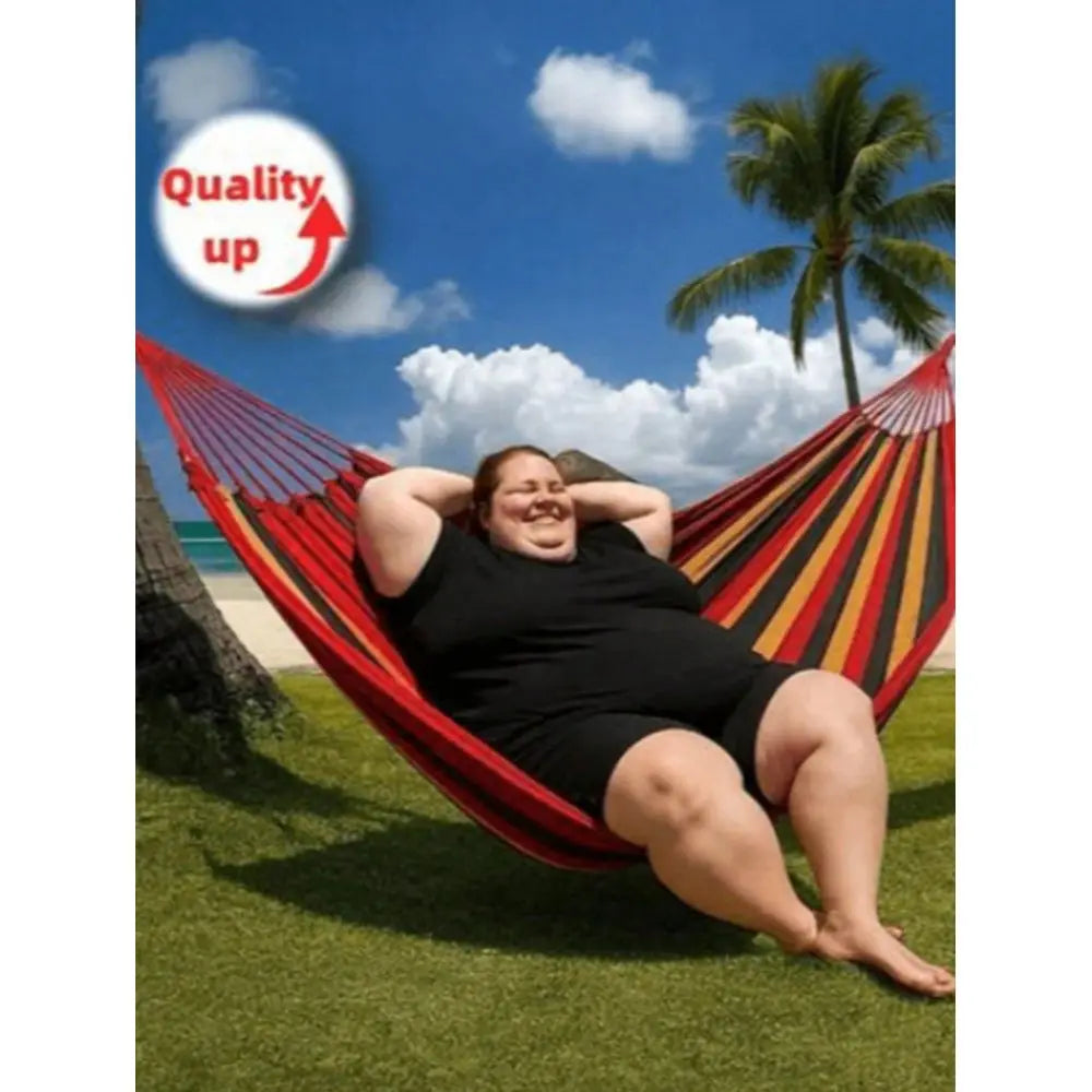 Camping Hammock Single Person Thickened Canvas Swing Bed AntiTipping
