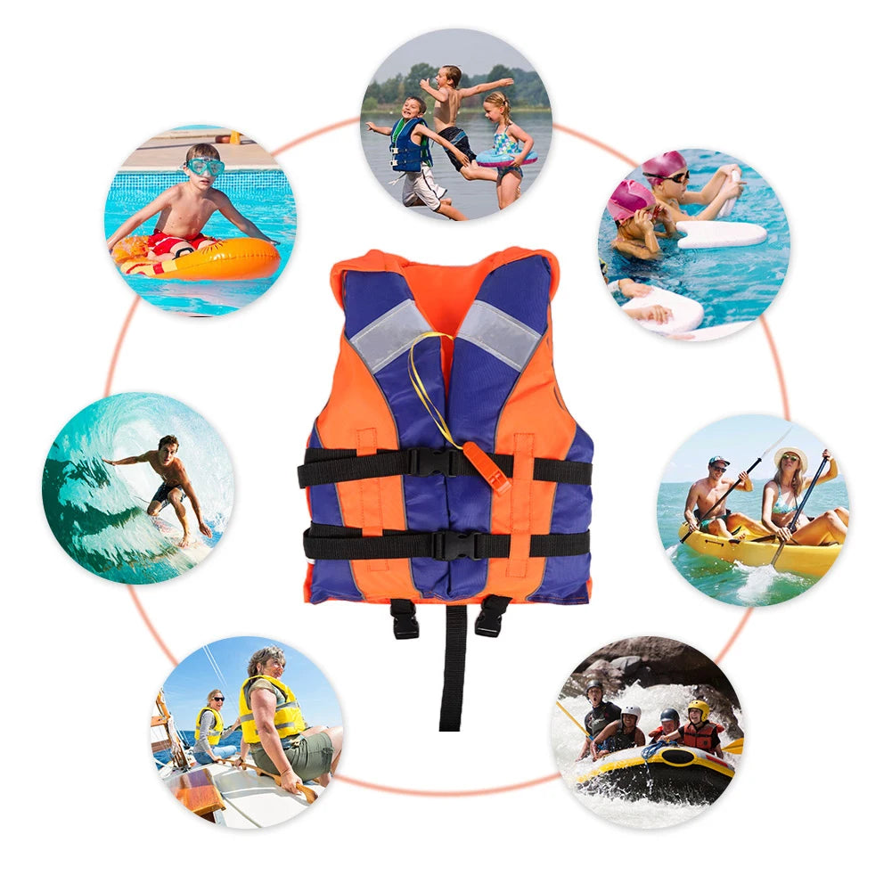 Shunmaii Children Life Jacket With Whistle For Water Sports