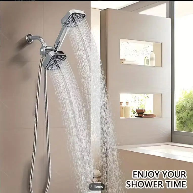Square Shower Head Kit With Wall Bracket And ThreeWay Diverter