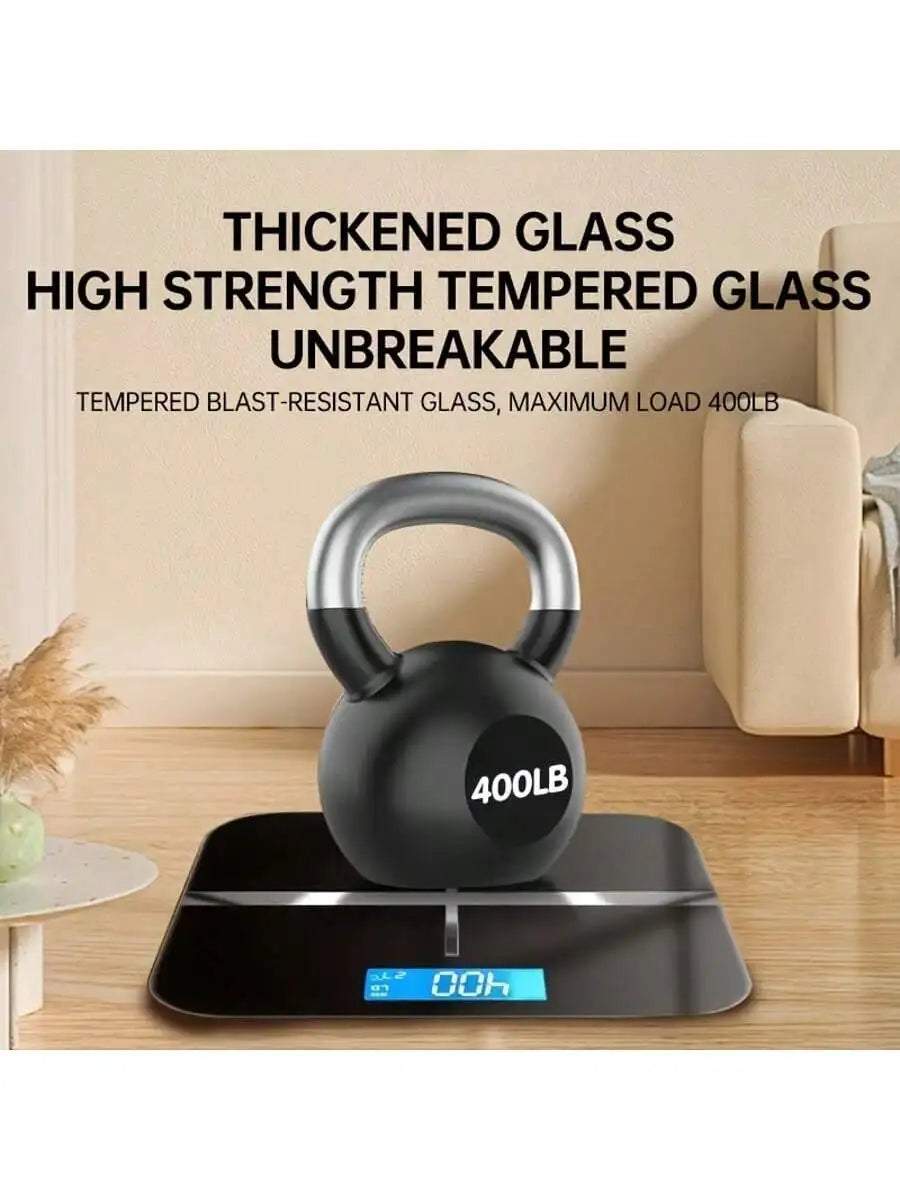 Smart Body Fat and Weight Scale With Tempered Glass Platform 390 Lb Capacity