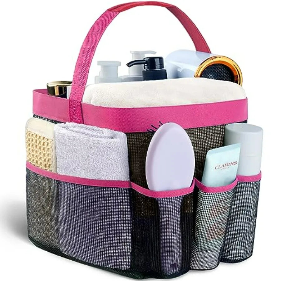 Mesh Shower Caddy Portable Dorm Organizer With 9 Pockets