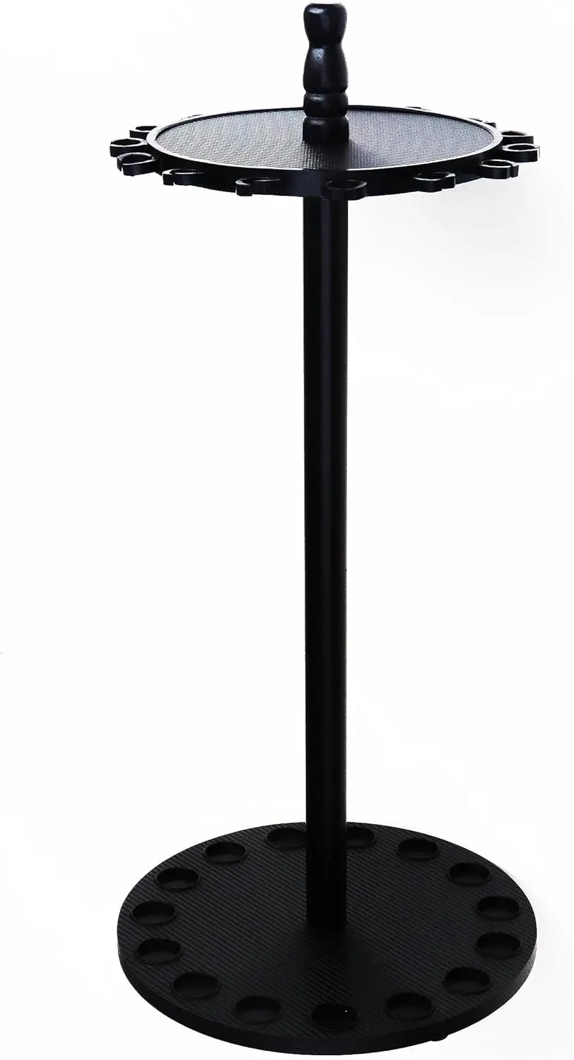Round Fishing Rod Rack Holds 15 Rod and Reel Combos with Space-Saving Design for Garage Storage