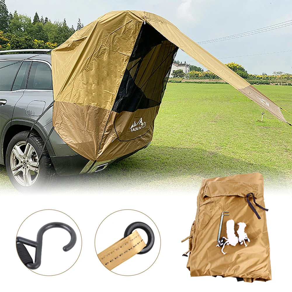Car Rear Awning Tailgate Shade Tent For Vehicle Outdoor Shelter