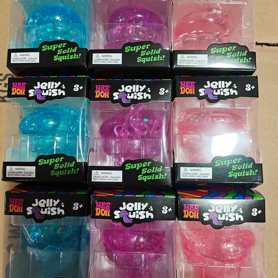 1Pcs New Jellyfish Squishy Kneading Music Adult Stress Relief Squeeze Sensory Toys Decompression Simulation Jellyfish Party Gift