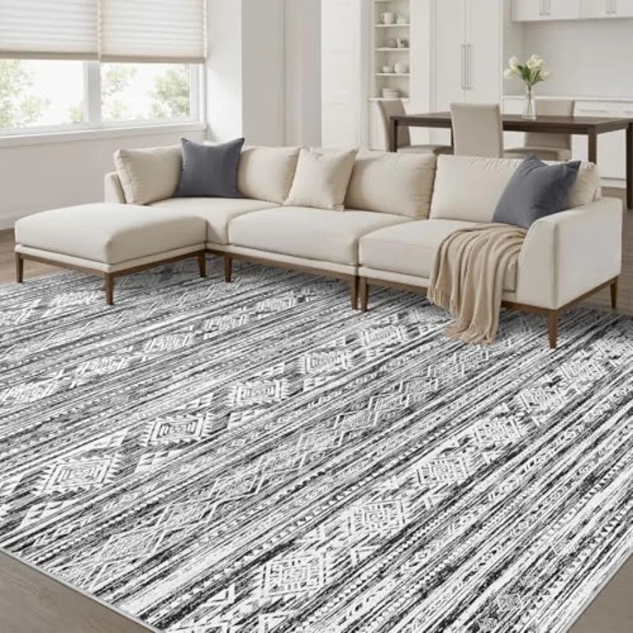 Moroccan Style Indoor Area Rug Stain Resistant And Machine Washable