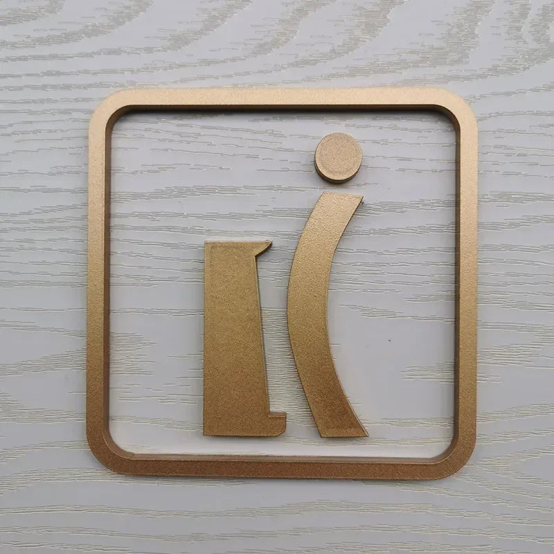 Creative Bathroom Signage Acrylic Shopping Malls Hotels Bathroom Restroom Toilet Squatting Sitting Door Stickers Prompt Signs