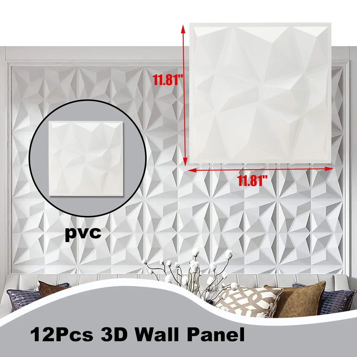 3D Wall Panels PVC Modern Decoration For Gaming Rooms