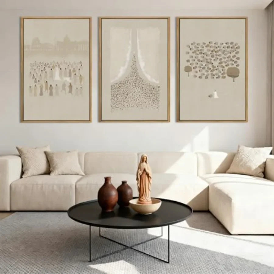 Three Piece Jesus Wall Art Canvas Print Religious Decor