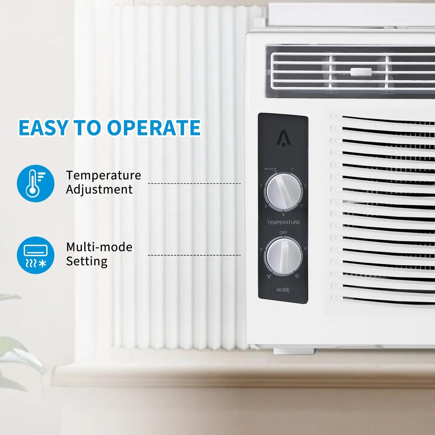 Window Air Conditioner 5000 BTU With Timer Function And Easy Install Kit