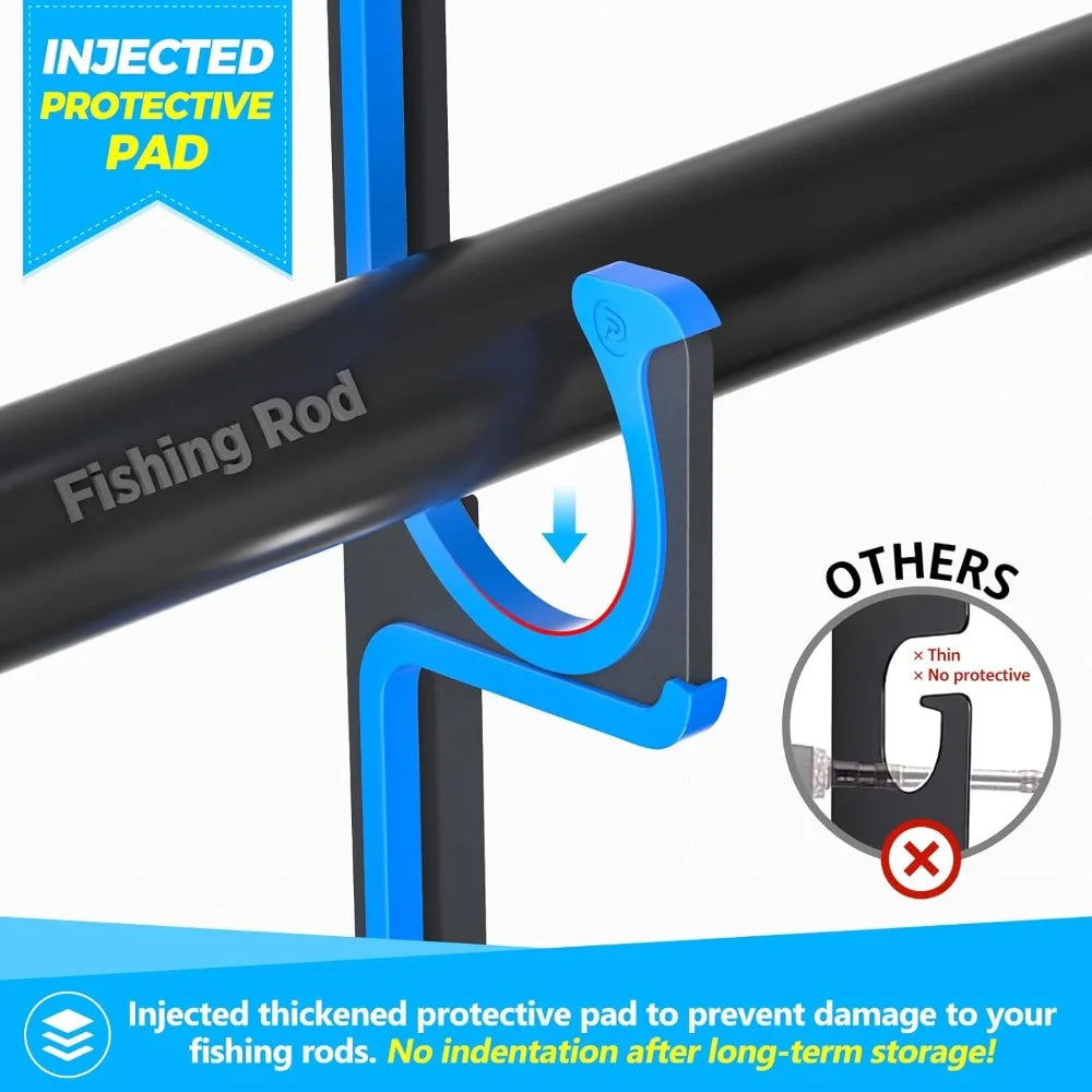 Horizontal Fishing Rod Holder For Garage Wall Ceiling Mount