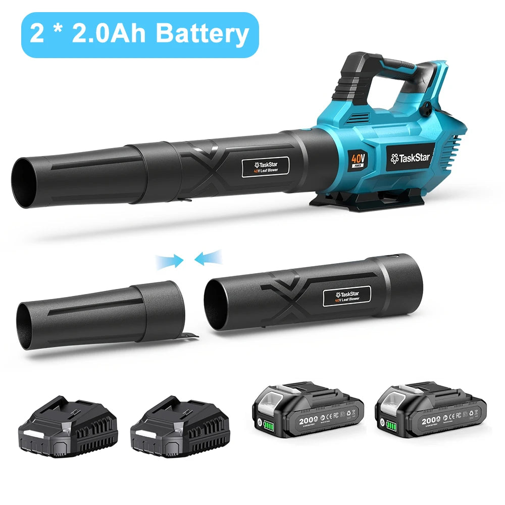 TaskStar 40V Electric Air Blower With Dual 4.0Ah Batteries