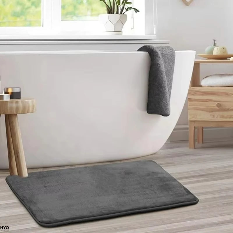 Super Absorbent Floor Mat Bath Mat Anti Slip Coral Velvet