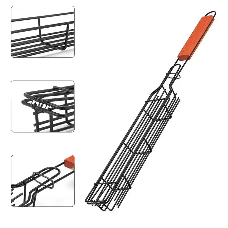 Portable Stainless Steel BBQ Grilling Basket For Meat