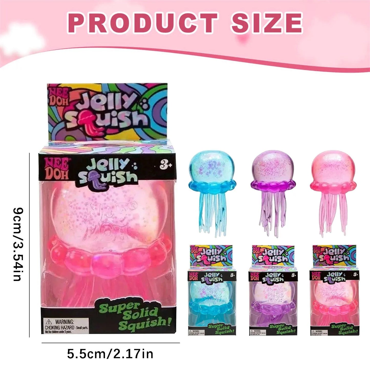 Nee Doh Jellyfish Squish Toy Fidget Water Sensory Stress Relief