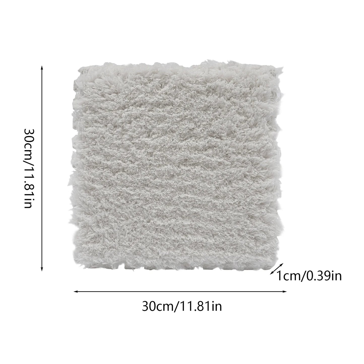 Interlocking Carpet Tiles 16-Piece Square Floor Mat With Border