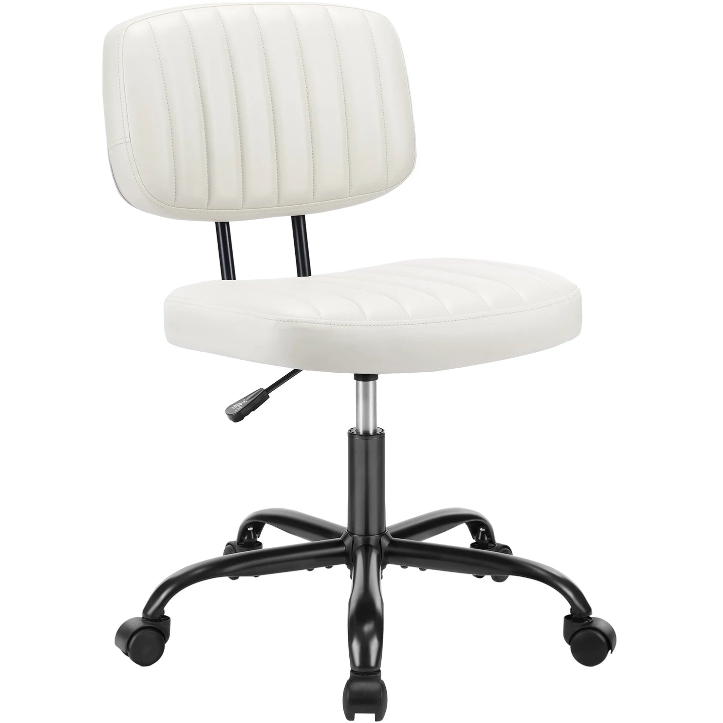 JHK Armless Office Chair With Lumbar Support Height Adjustable