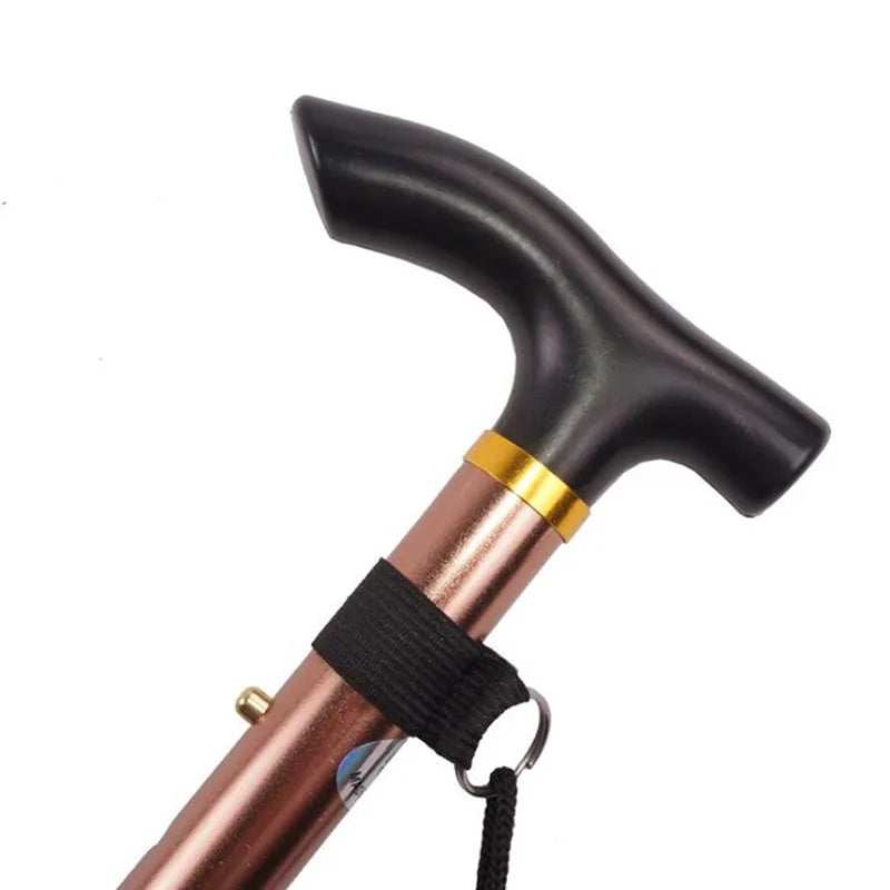 Aluminum Folding Walking Cane Trekking Poles With T Handle Outdoor
