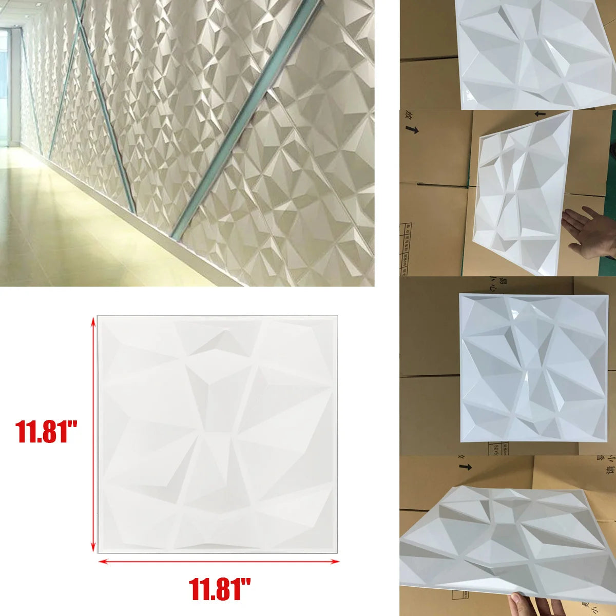 3D Wall Panels PVC Modern Decoration For Gaming Rooms