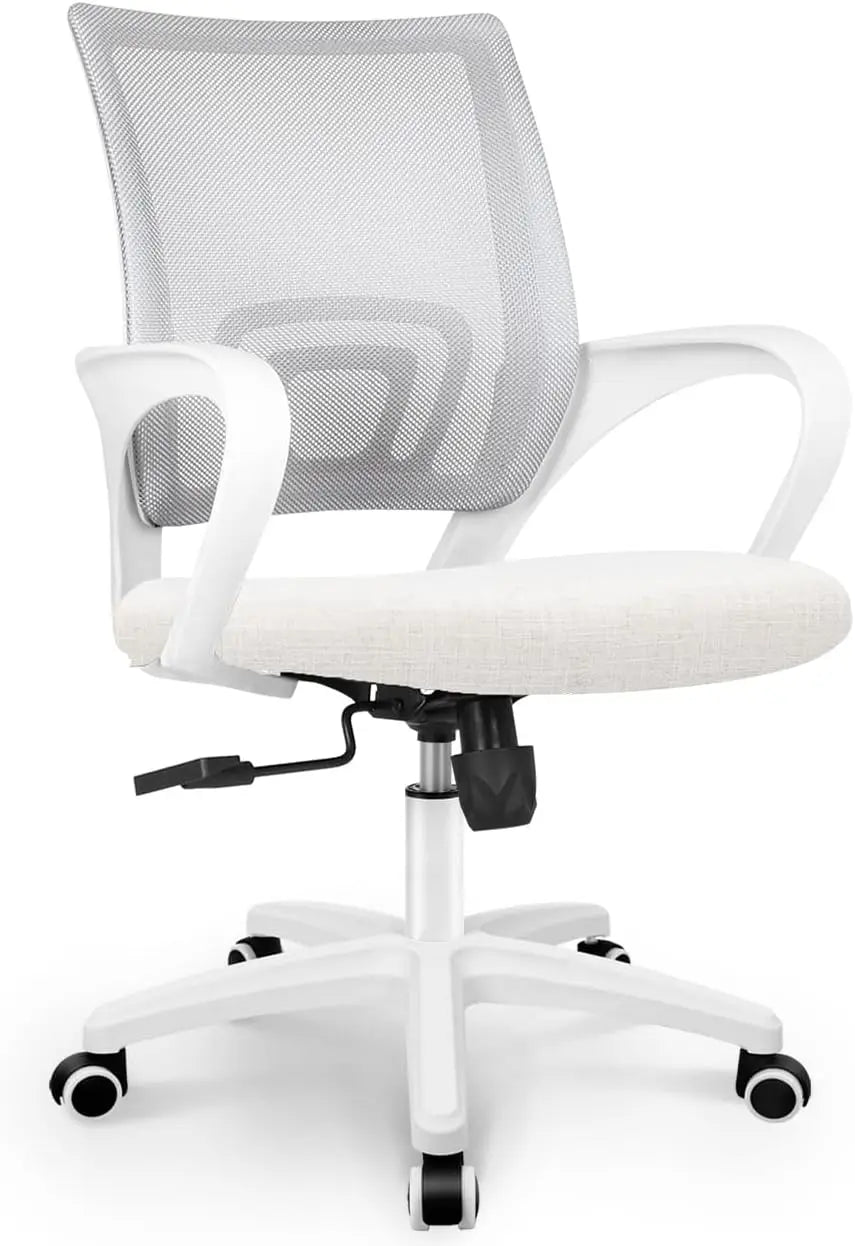 Mesh Gaming Office Chair With Lumbar Support And Adjustable Height