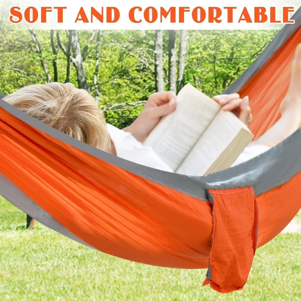 Ultra Light Nylon Parachute Hammock 330lb For Travel And Camping