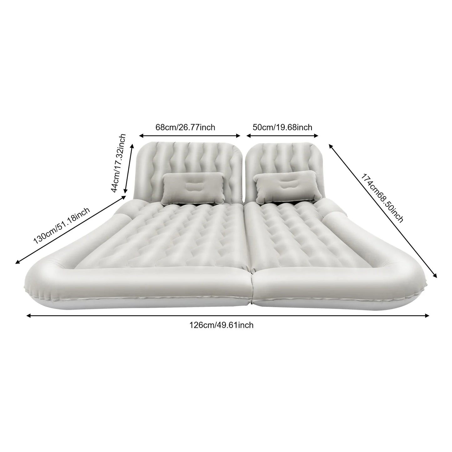 Foldable Portable Inflatable Car Bed With Pump And Pillow