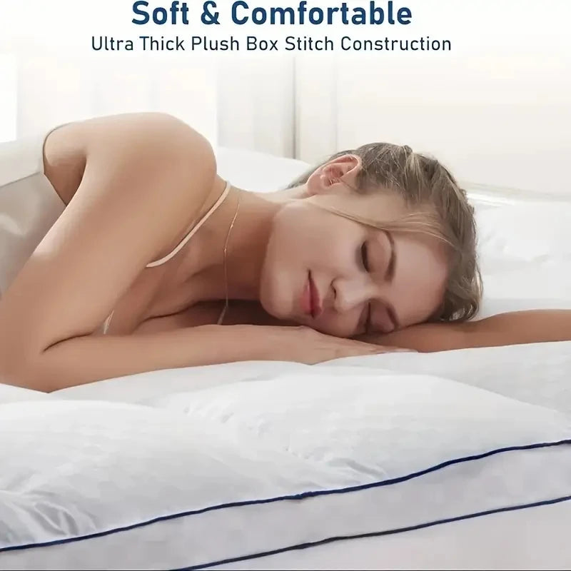 Thick Mattress covers Topper 1000Gsm Cooling Noiseless Breathable Fitted 8-21 Deep Pocket Machine Washable