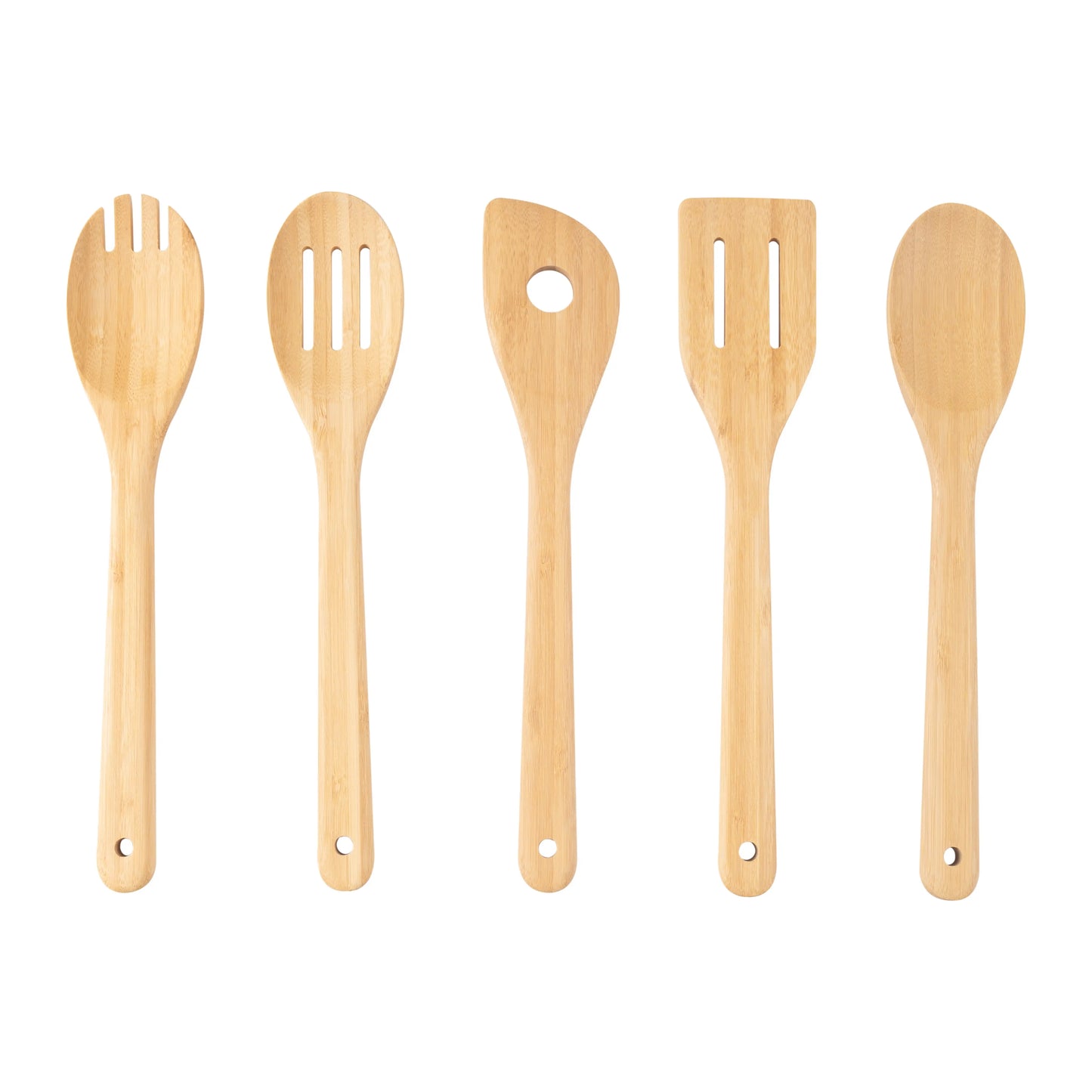 Bamboo Kitchen Utensil Set Five Piece Spoons For Cooking