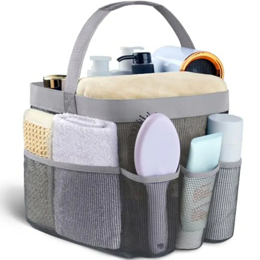 Mesh Shower Caddy Portable Dorm Organizer With 9 Pockets