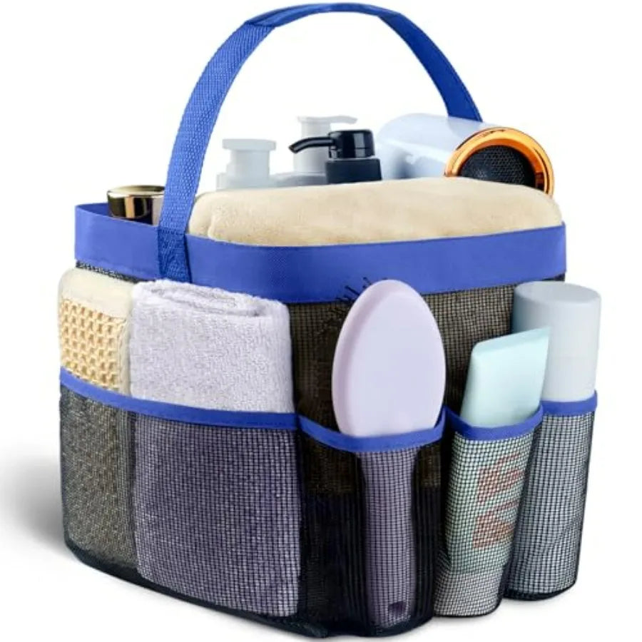 Mesh Shower Caddy Portable Dorm Organizer With 9 Pockets