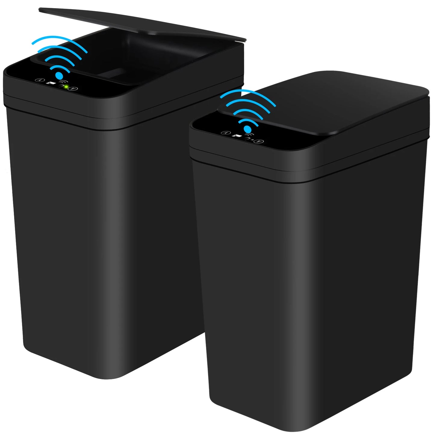2-Pack Touchless Motion Sensor Trash Cans Slim Design