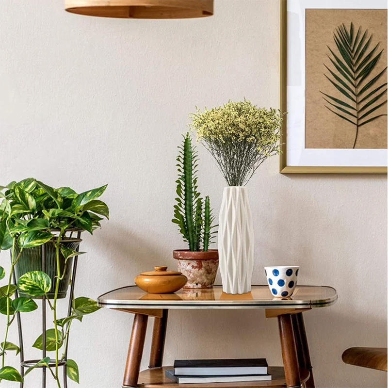 Modern Plastic Vase Pot Nordic Boho Home Decor For Flowers