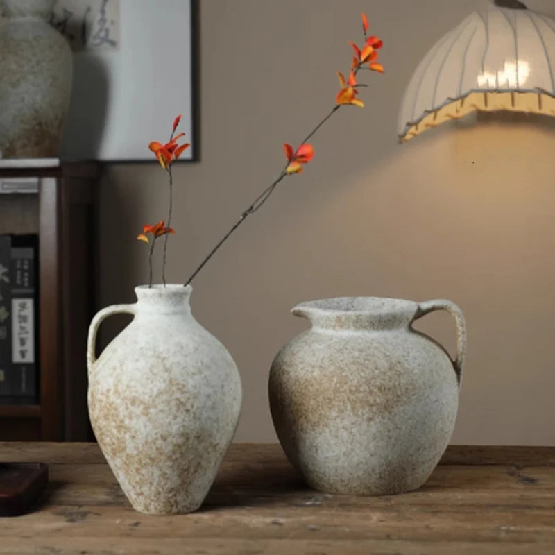Retro Ceramic Vase Centerpiece for Living Room Decoration